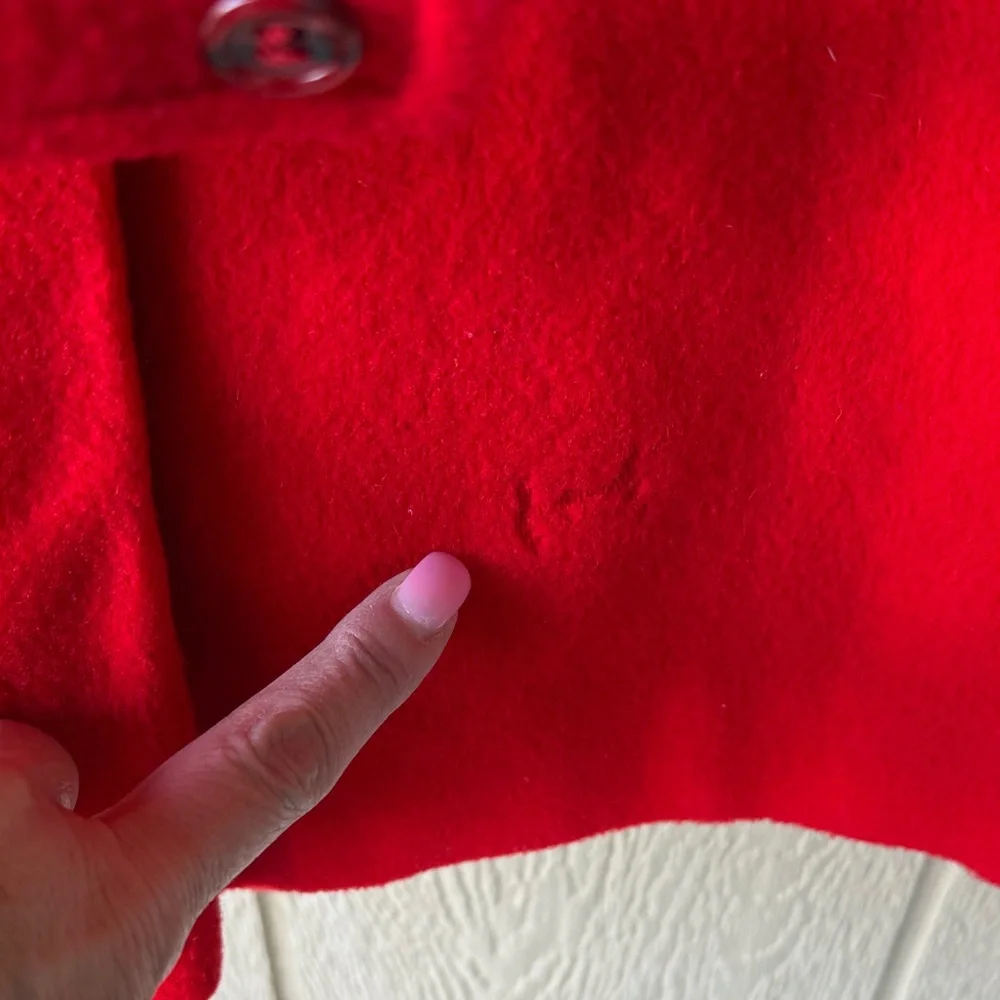 Vintage Classic Red Kids Peacoat 3 to 4 T size tag is worn out
